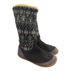 Smartwool Women’s Wool Blend Knit Slipper Boots Size 7 Fair Isle Nordic